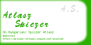 atlasz spiczer business card